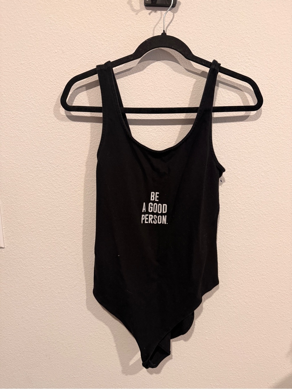 Urban Outfitters Black Scoop Neck Graphic Bodysuit